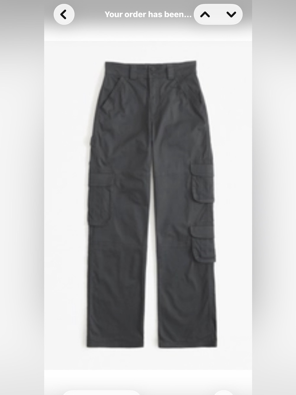 Abercrombie women’s grey relaxed cargo pants